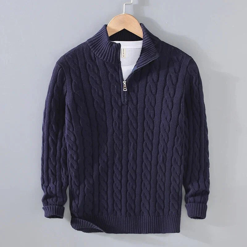 Dave - Stylish Cotton Sweater - Ideal for Autumn and Winter