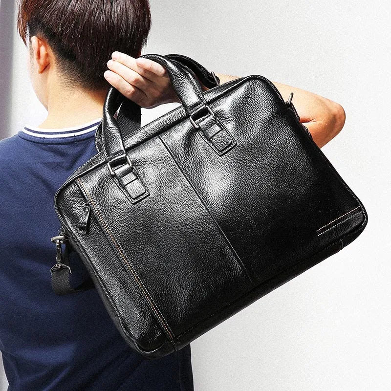 Genuine Leather Men's Briefcase